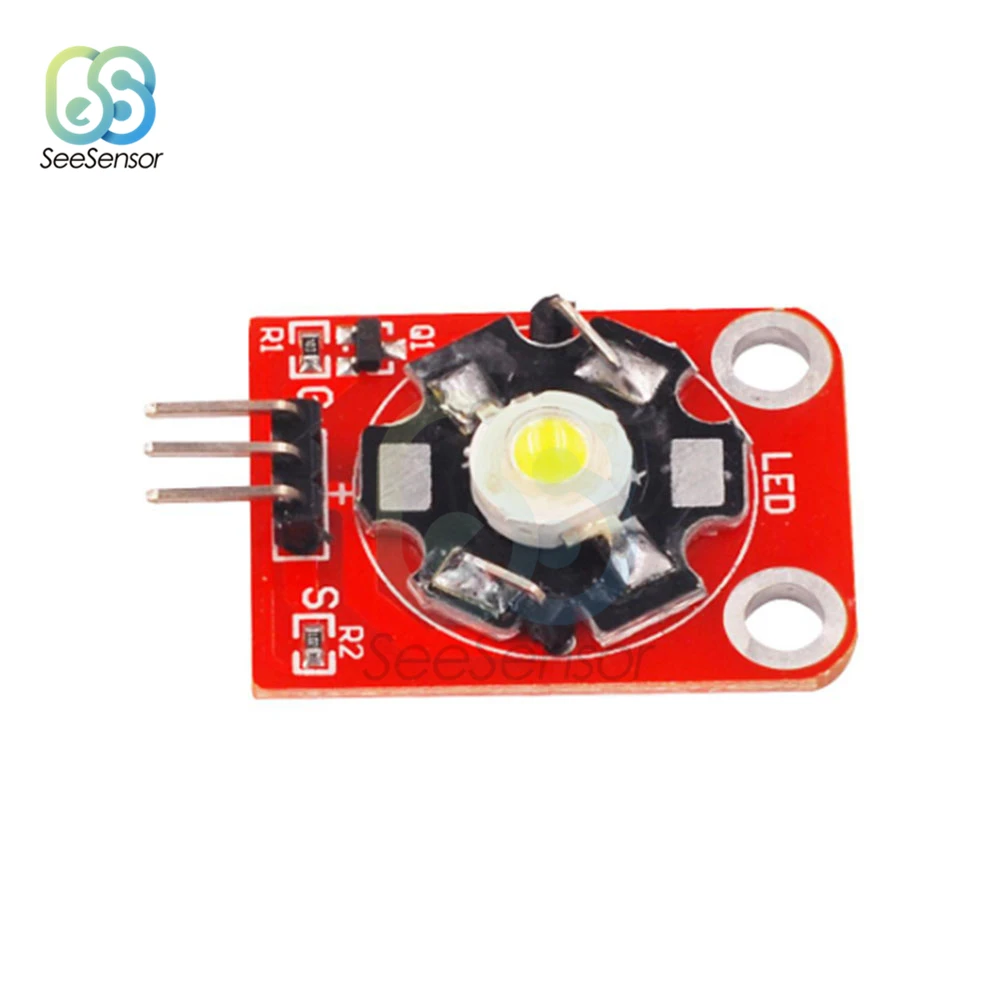 Светодиодный модуль KEYES высокой мощности 3 Вт с шасси печатной платы для Arduino STM32 AVR