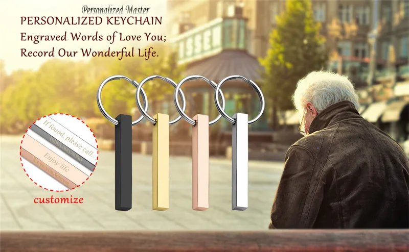 Брелок для ключей из нержавеющей стали с гравировкой|Индивидуальные Брелоки| |