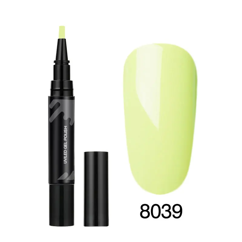 8039 Color LKE 3 Step Nail Gel Art Semi Permanent UV Hybrid Nail Gel Polish Nail Varnish Brush Pen Soak Off 10 seconds fast drying - Цвет: 8039 Color