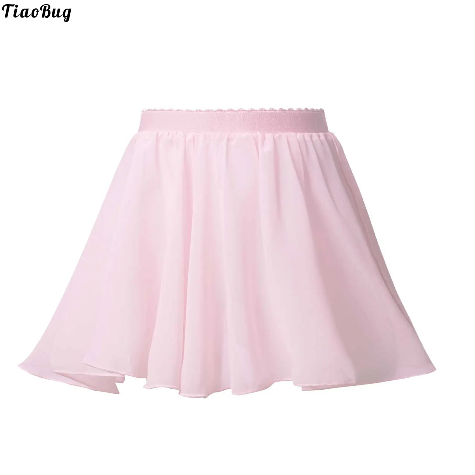 Купи TiaoBug Summer Kids Girls Ballet Dance Skirt Elastic Waistband Solid Color Chiffon Veil Skirt Dancewear Performance Costumes за 197 рублей в магазине AliExpress