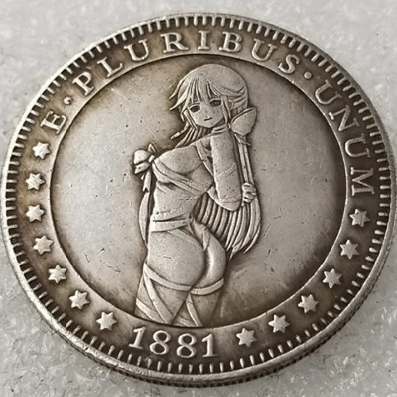 Милая девушка Америка Хобо никелевый креативный сувенир покрытие антикварная