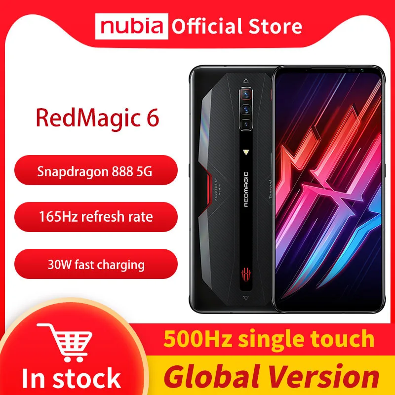 Nubia рамка RedMagic 6 игровой смартфон глобальная версия 8 '飽 Гц активно матричные
