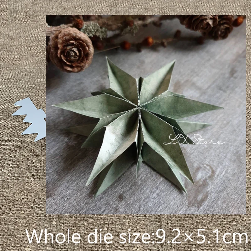 Новый дизайн ремесло металла высечки складные звезда цветок украшения скрапбук