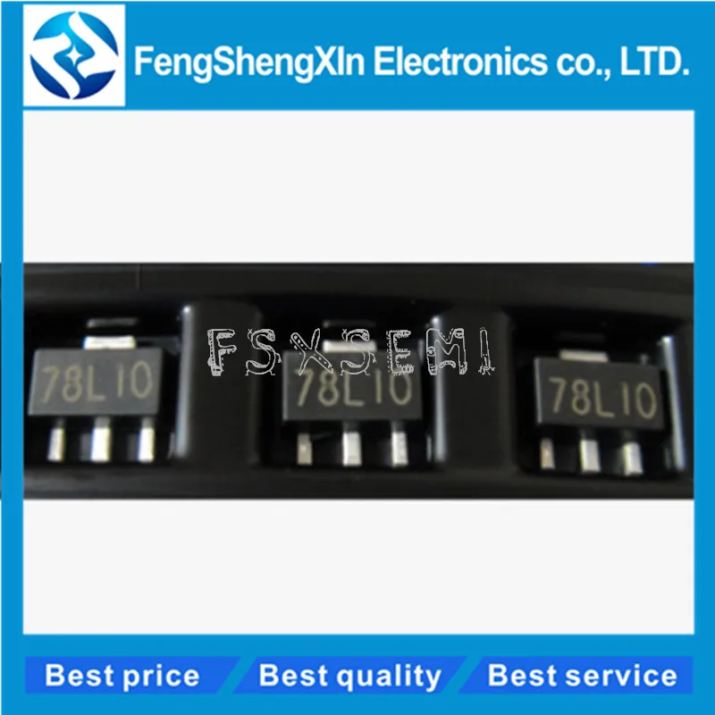 

100pcs/lot New 78L10 SOT89 7810 10V Voltage regulator triode