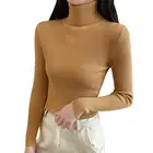 Базовая водолазка 2021, женские свитера, осенне-зимние топы, облегающий женский пуловер, мягкий теплый вязаный свитер, джемпер, свитер женский