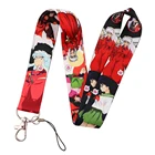 Inuyasha Higurashi Кагоме шнурок для ключей цепи аниме принтом веревочная петля сотового телефона шейные платки ID КЛЮЧ шнур Косплэй аксессуары