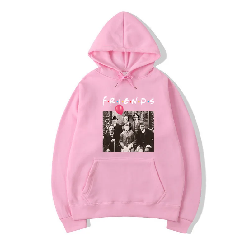 T126D-pink Женские Ужасы друзья Pennywise Майкл Майерс Джейсон Вурхиз Толстовка для хеллоуина модные Kpop толстовки и толстовки подарок подруге - Цвет: T126D-pink