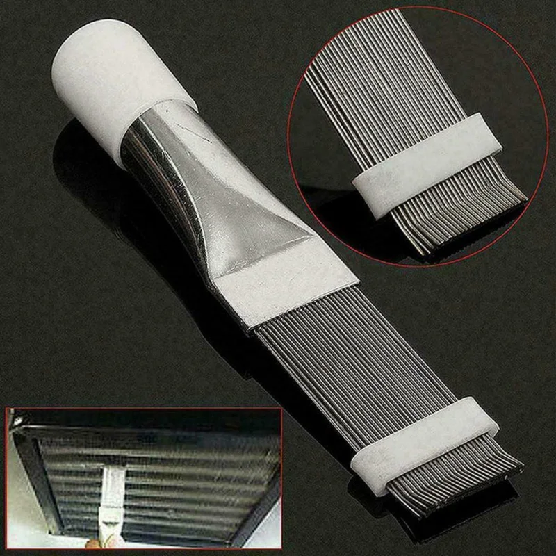 

Stainless Steel Air Conditioner Fin Cleaner Repair Tool Comb Air Conditioner Metal Cleaning Brush Access K# 1