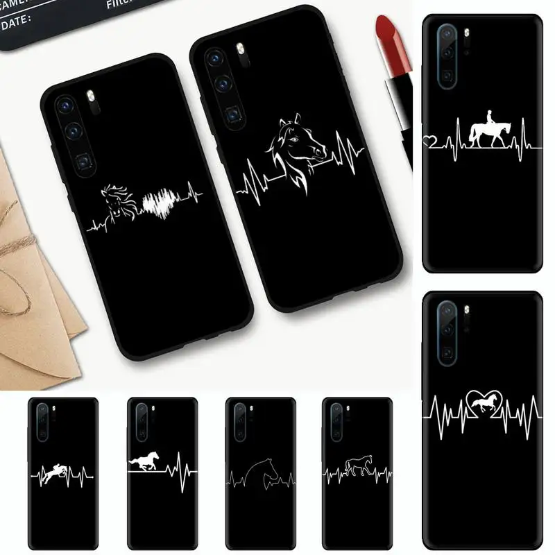 

Horse Pony Horse Heartbeat Phone Case For Huawei honor Mate mate P 10 9X 10i 20 30 40 y7 nova 5t lite pro p smart 2019