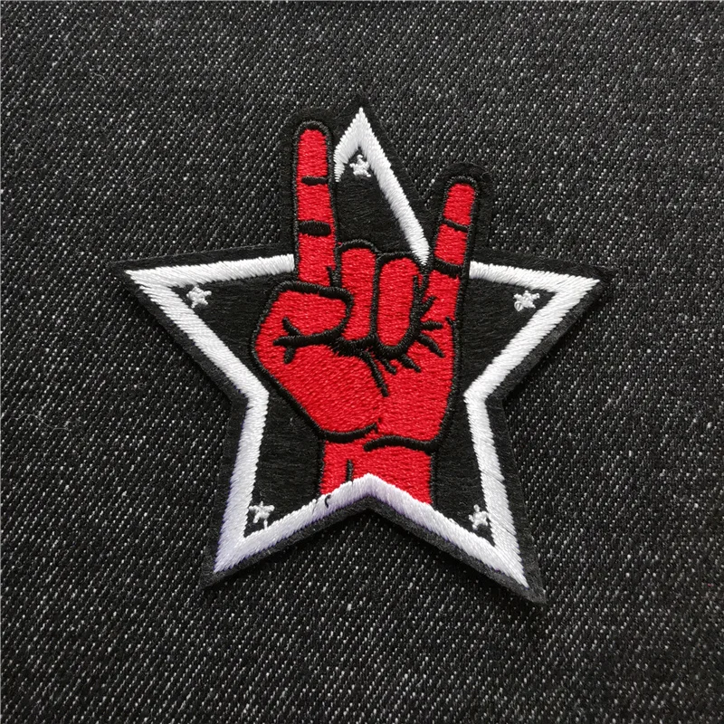 

Skull Rock Ghost Flame Cross DIY Cartoon Badges Embroidery Patch Applique Ironing Clothing Sewing Supplies Decorative Patches