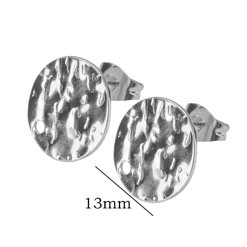 Серьги-гвоздики женские из нержавеющей стали диаметром 13/14 мм 6 шт./лот