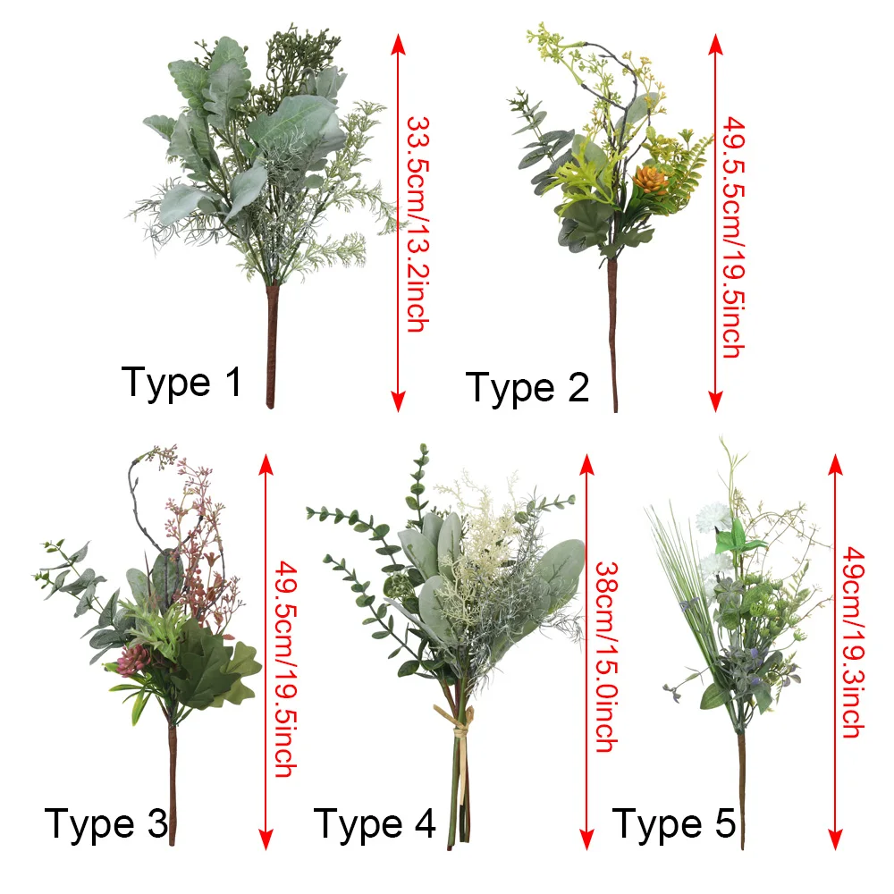 Новинка белые Искусственные цветы гибридный букет эвкалипта из шелка и пластика