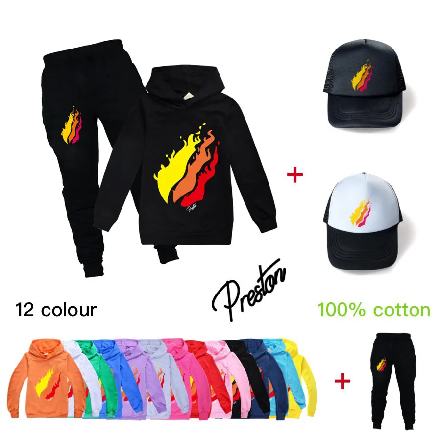 Детские толстовки prestonplayz для девочек-подростков детские Preston Playzs в стиле хип-хоп