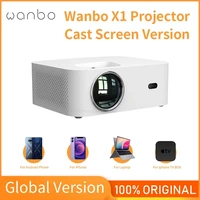 global version wanbo x1 projector 4k support 1080p mini led portable projector 1280720p keystone correction for home