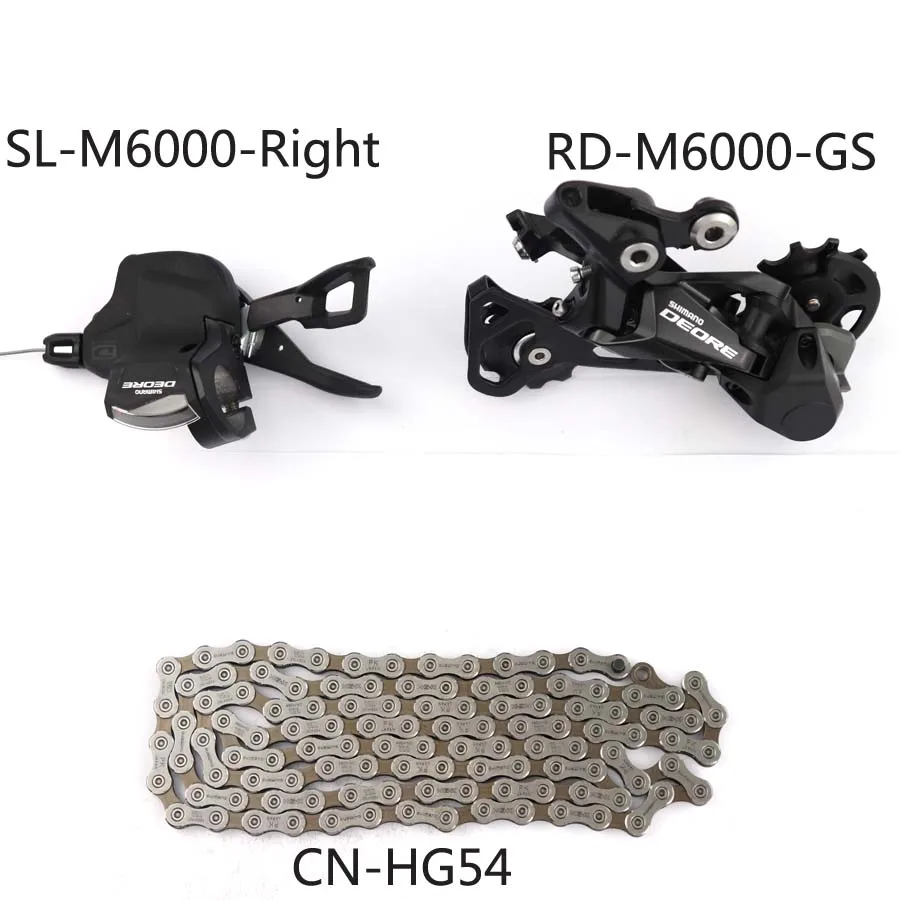 M6000 GS HG54 SHIMANO DEORE M6000 Группа Комплект горного велосипеда MTB 1x10-Speed HG500 11-42T M6000 задний переключатель рычага переключения передач HG54 - Цвет: M6000 GS HG54