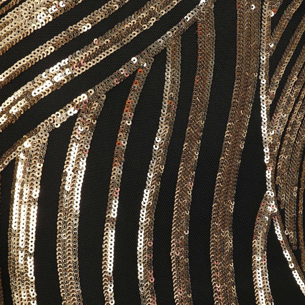 Женское блестящее платье-водолазка Tin Beauty золотистое длинное вечернее платье с