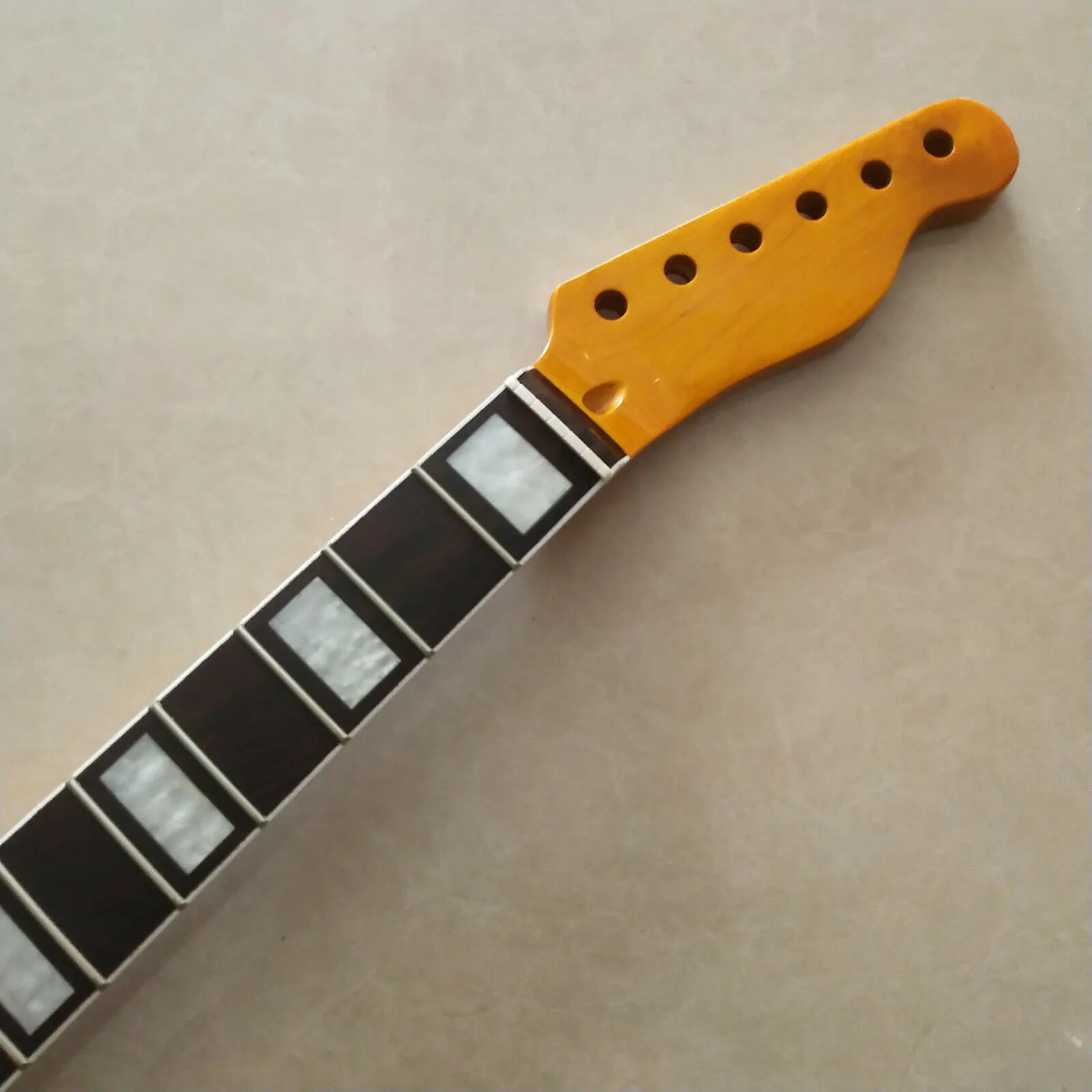 Гриф для электрогитары из желтого клена 21 Лад инкрустация розового дерева