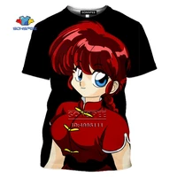 sonspee japan anime ranma t shirts ranma tendou akane 3d print men women tshirt casual summer short sleeve oversized tops