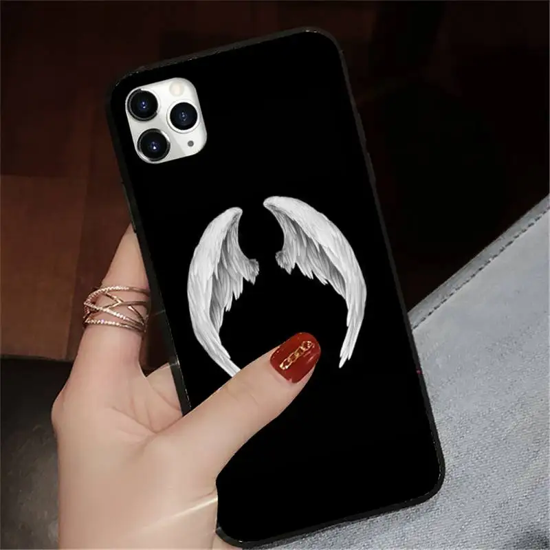 

Demon wings Angel wings pattern Phone Case for iPhone 11 12 mini pro XS MAX 8 7 6 6S Plus X 5S SE 2020 XR