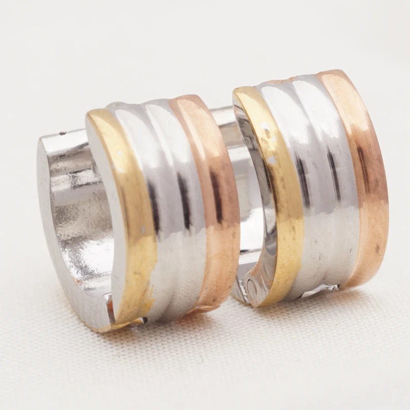 Новые трендовые серьги кольца в стиле панк рок хип хоп золотого/серебряного