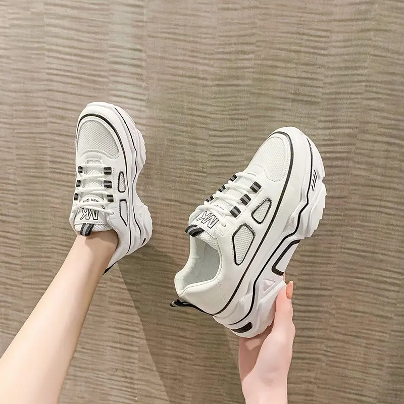 

Ollymurs Women Shoes 2021 New Mesh Sports Shoes Female Casual Heightening Thick-soled Breathable Shoes