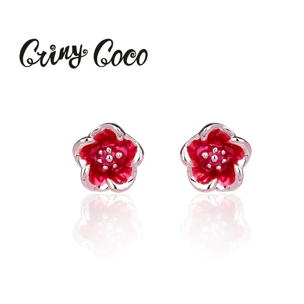 2020 модные роскошные эмалированные серьги гвоздики в форме цветка для женщин и
