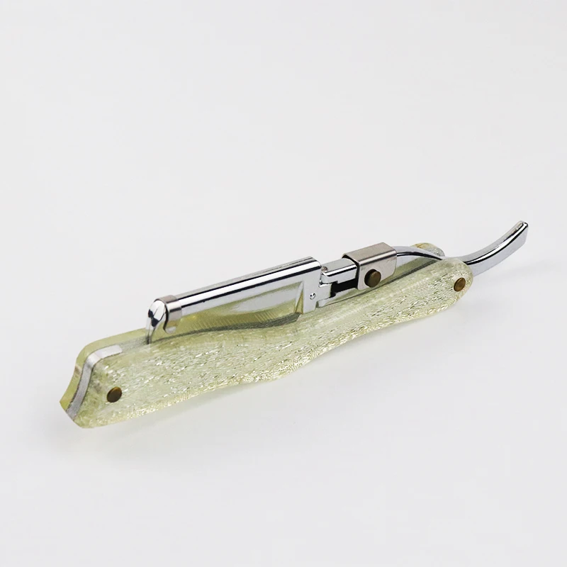 Japanese Style Crystal Status Handle Men'S Shaving Tools Beard Folding Straight Razor Holder Barber | Красота и здоровье