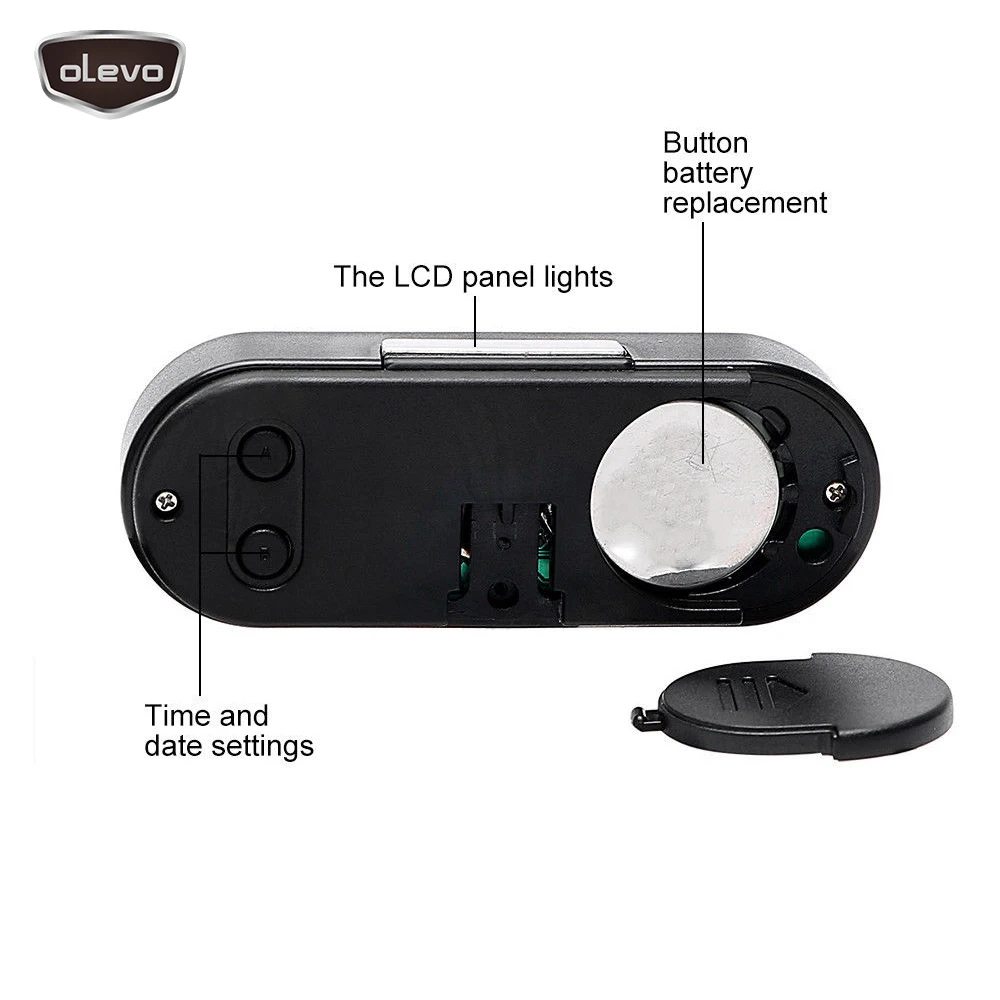 Цифровой автомобильный термометр 2 в 1 приборная панель для автомобильных часов