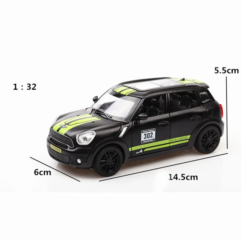 

1:32 Alloy Car Model Toy Mini Mini Simulation Alloy Car Model Pull Back Car 6 Open Door Sound and Light Model Children's Toys