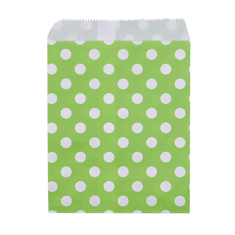 CB06 25/50pcs 18*13cm Kraft Paper Bags Wave Stripe Dot Gift Bag for Wedding Birthday Candy Snack Bag Festival Party Wrapping Supplies - Цвет: CB06