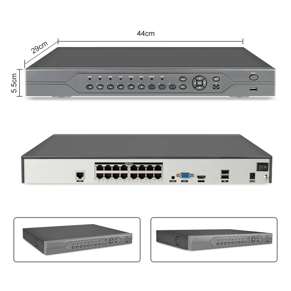 

16CH 5MP HD H.265 POE NVR Kit 4K Outdoor Waterproof AI IP Camera P2P Video CCTV Security Surveillance Set Two Way Audio
