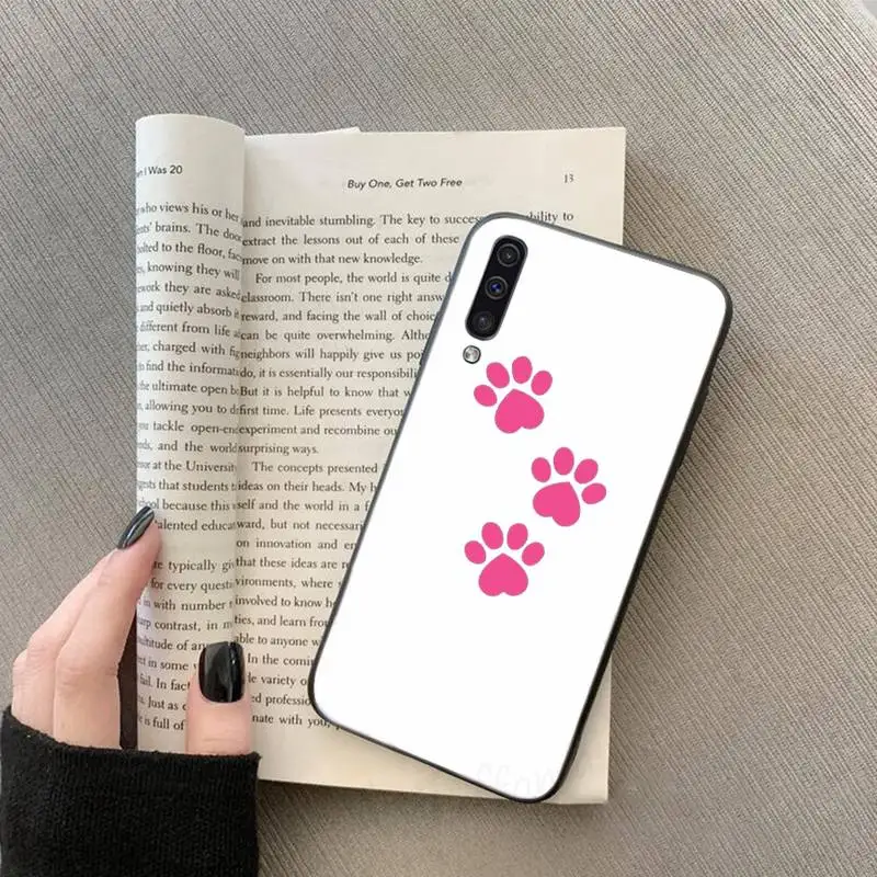 

cute color Dog Footprint Phone Case For Samsung galaxy S 7 8 9 10 20 edge A 6 10 20 30 50 51 70 note 10 plus