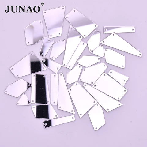 20 шт., прозрачные акриловые стразы для пришивания JUNAO, разные размеры