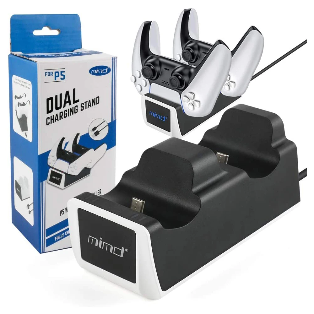 

Type-C USB3.1 двойное быстрое зарядное устройство для DualSense Зарядное устройство Док-станция для PS5 беспроводное устройство