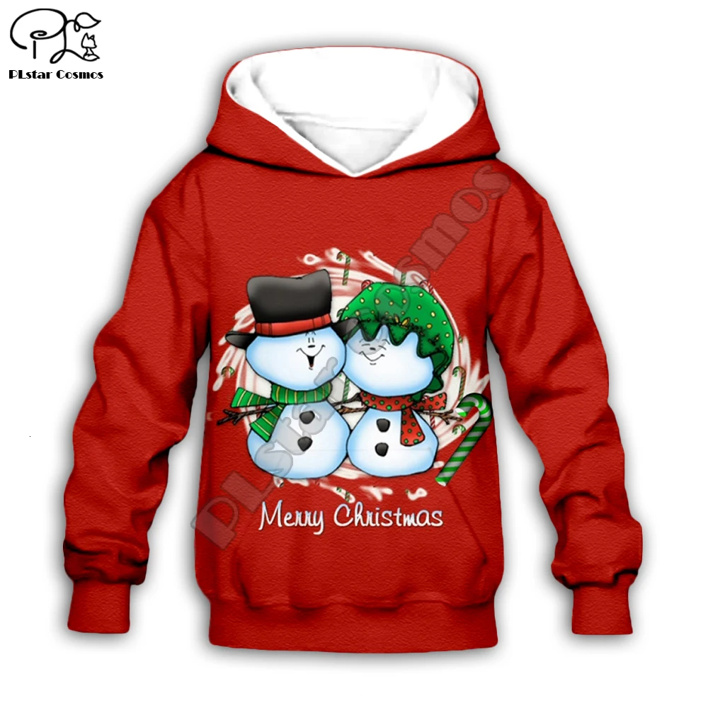 

Kids set Merry Christmas 3D print cartoon red hoodies Santa Claus costumes kawaii Sweatshirts zipper boy girl