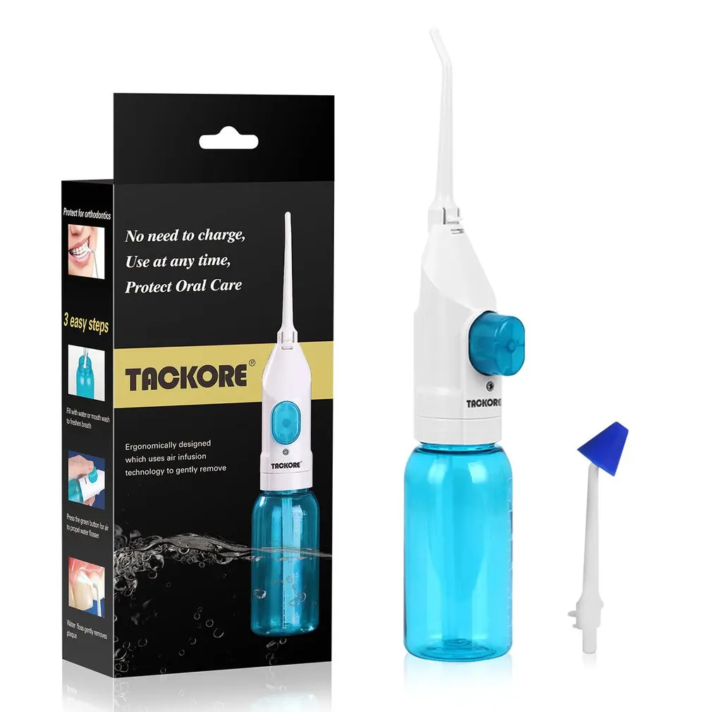 

Manual Air Pressure Tooth Punch Pneumatic Dental Flosser Mouthwash Dental Floss Water Jet Nasal Irrigator