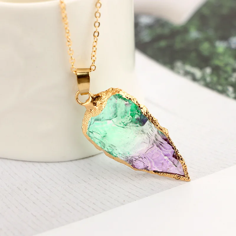 Ожерелье Неправильной геометрической формы с натуральным камнем | Украшения и