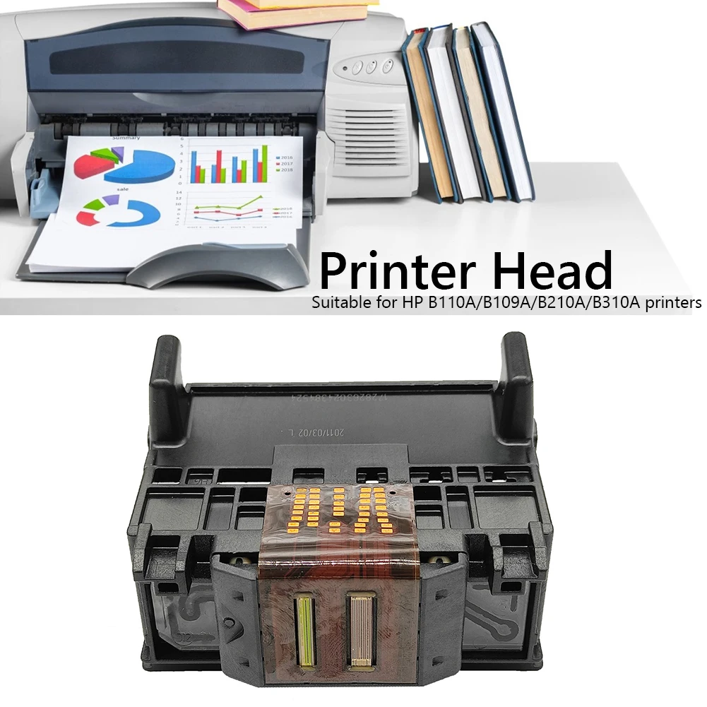 

Printer Frequent Adjustment Print Head 4 Slot Replacement Printhead for HP B110A/B109A/B210A/B310A Home Printer