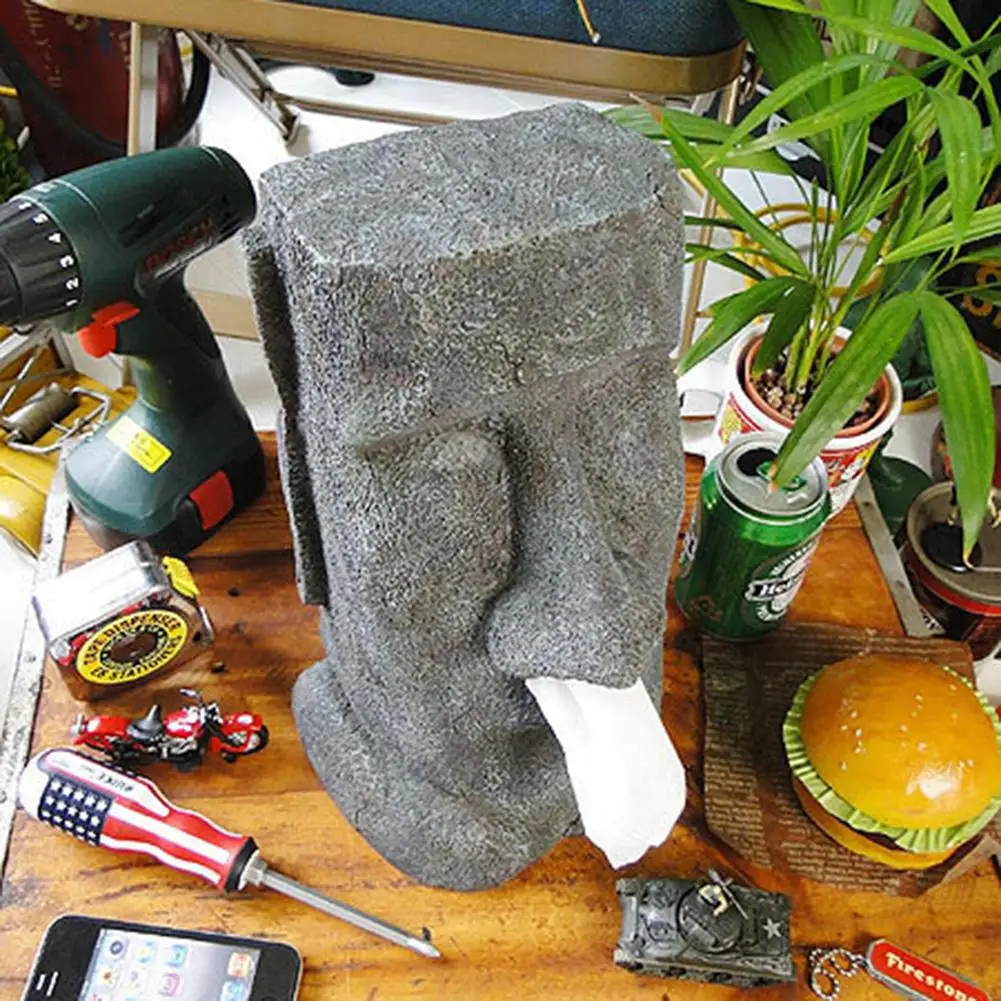 Креативная коробка для бумажных салфеток в форме пасхального острова Moai чехол с