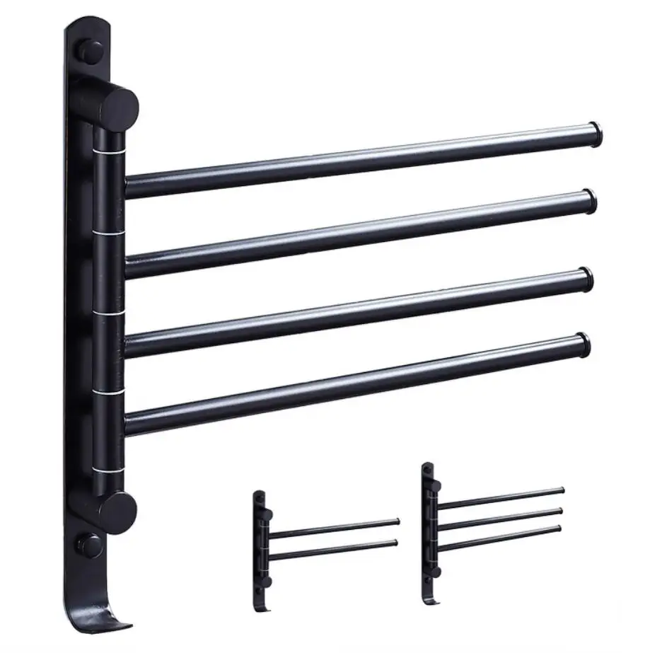 304 нержавеющая сталь черный полотенцесушитель вращающаяся стойка для Полотенец