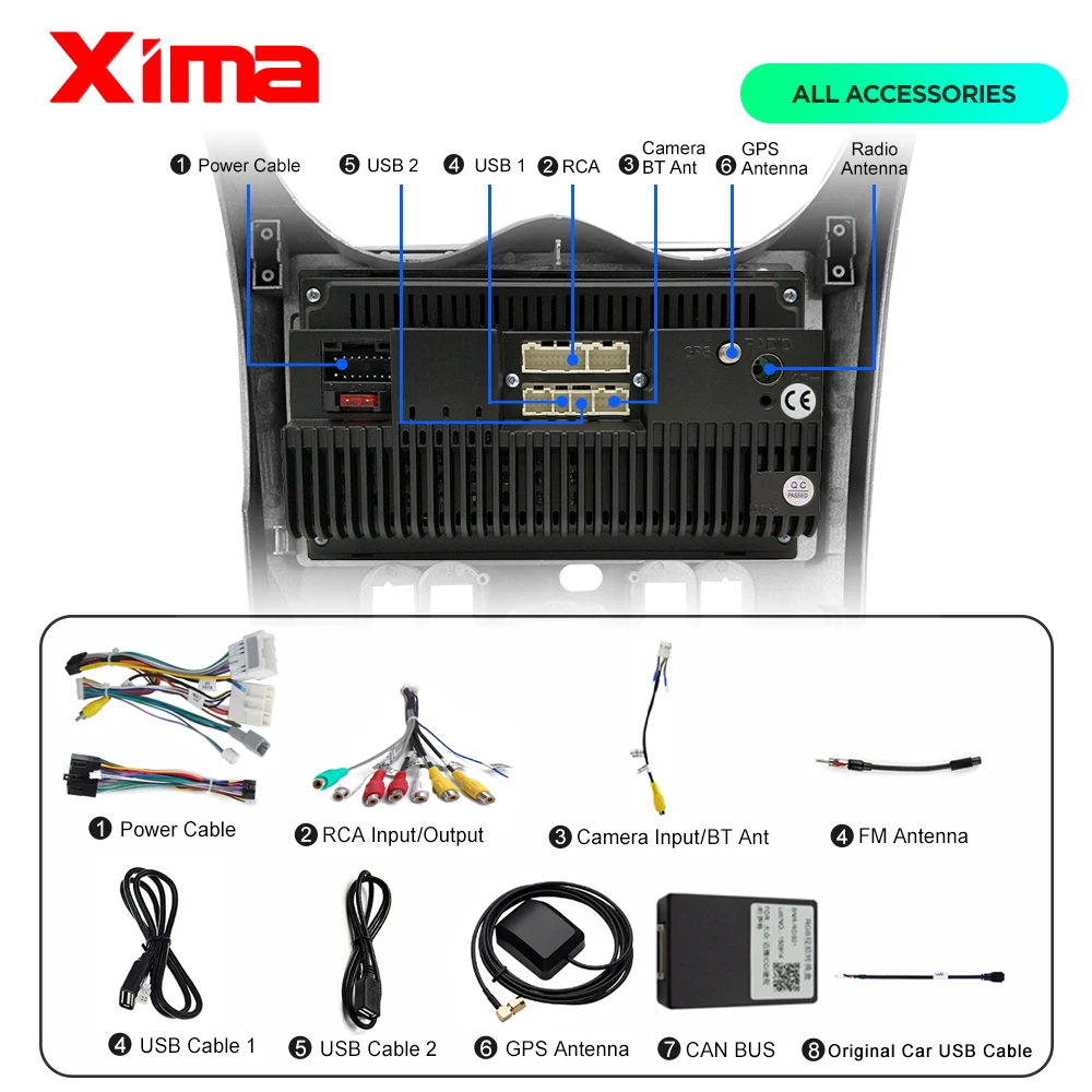 Автомагнитола 2DIN мультимедийный плеер с 9-дюймовым экраном Android 9 0 ОЗУ 2 Гб для Renault