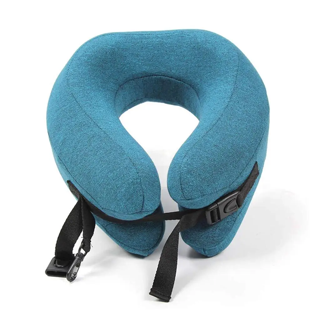 Двойная Ткань u-образная Подушка портативная пена памяти Удобная дорожная