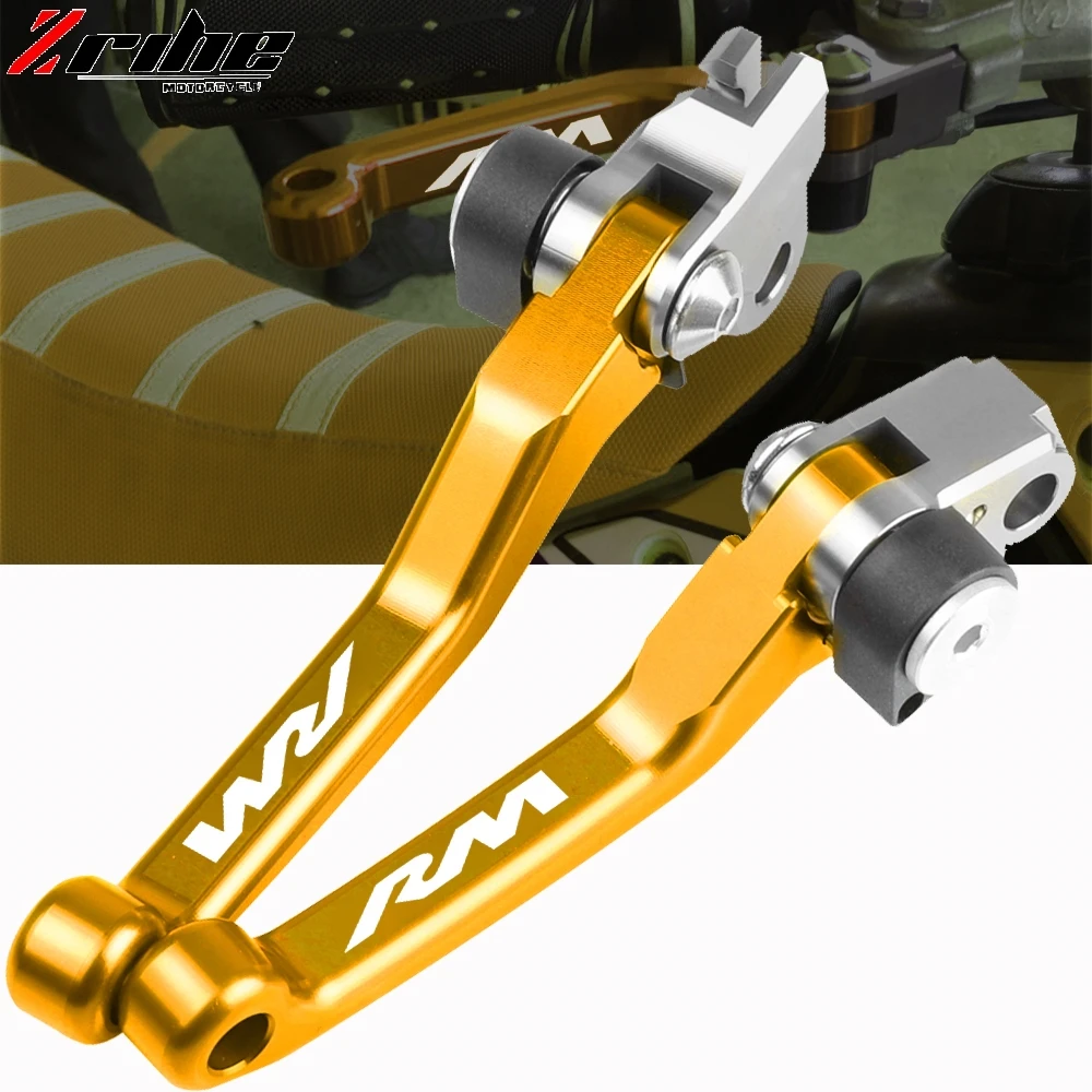 

For SUZUKI RM85 2005-2015 RM125 RM250 1996-2008 Black gold Motorcycle Brake Clutch Lever Pivot Lever RM 85 125 250 With RM LOGO
