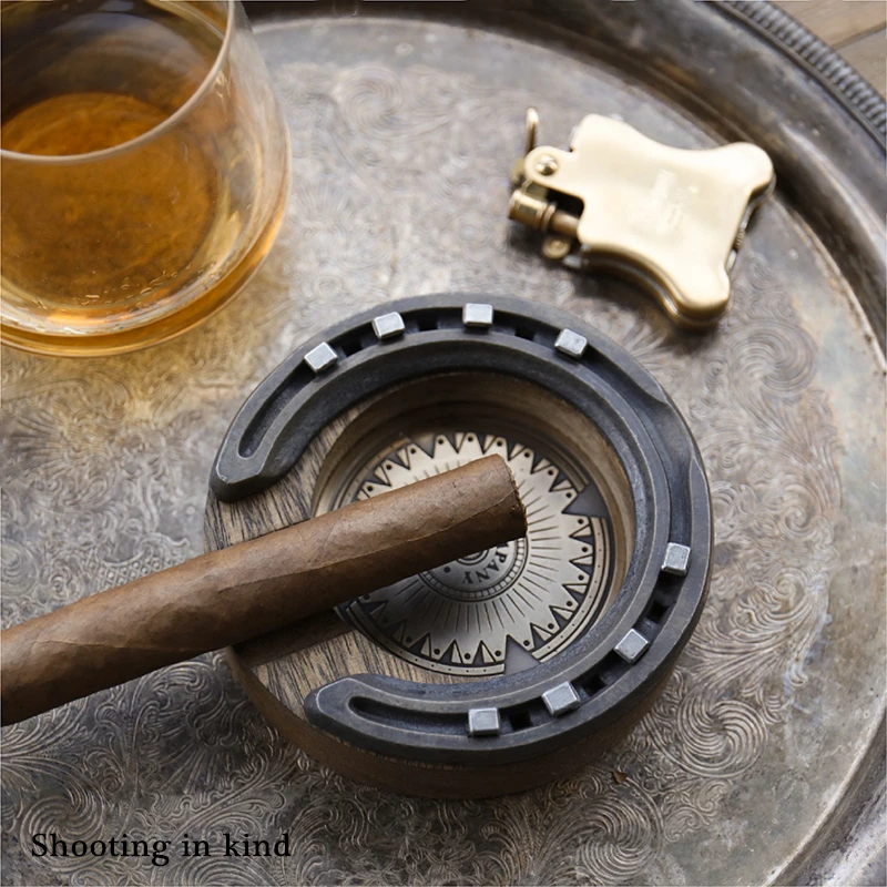 Аксессуары для сигар оригинальная подковообразная пепельница из твердой