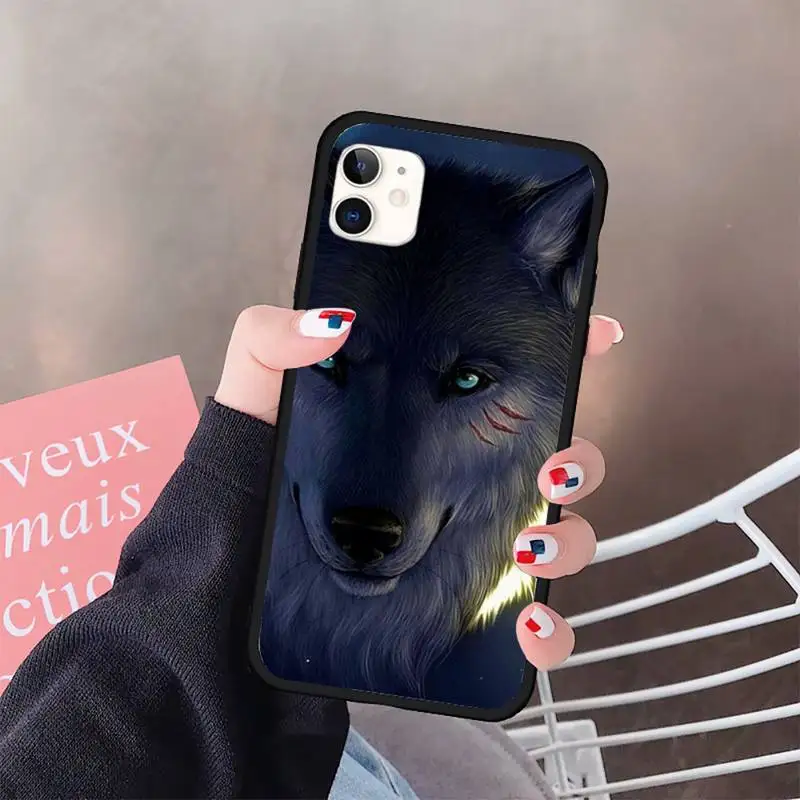

Wolf horror animal pattern Phone Case for iPhone 11 12 pro XS MAX 8 7 6 6S Plus X 5S SE 2020 XR