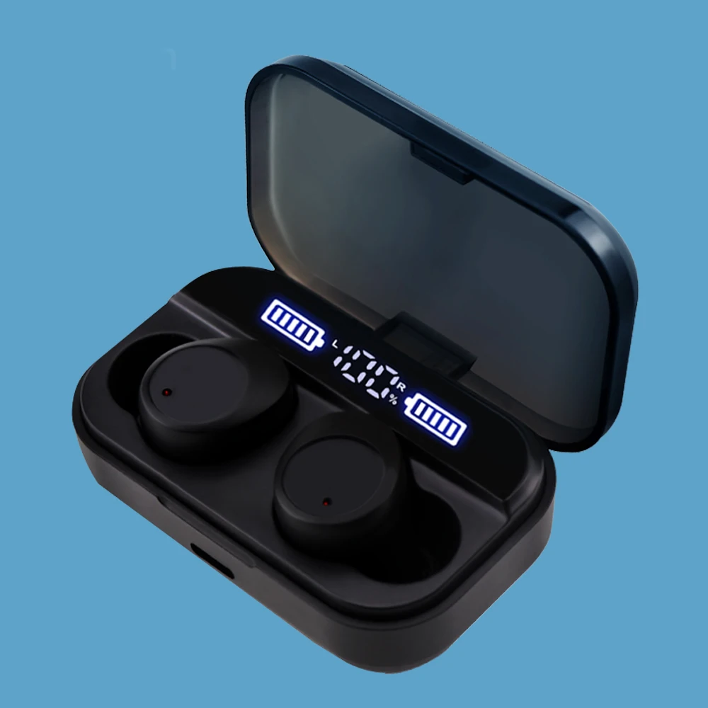 Наушники вкладыши Tws Bluetooth 5 0 гарнитуры Led Дисплей зарядный чехол Беспроводной Smart
