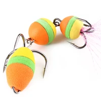 1 pc fca fishing soft lures insect barbed hooks artificial mandula foam bait 28 colors swimbait wobbler bass pike pesca