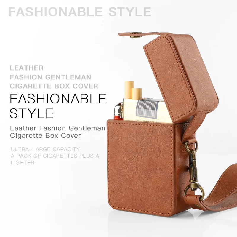 Чехол для сигарет из натуральной кожи Роскошный футляр искусственной большая