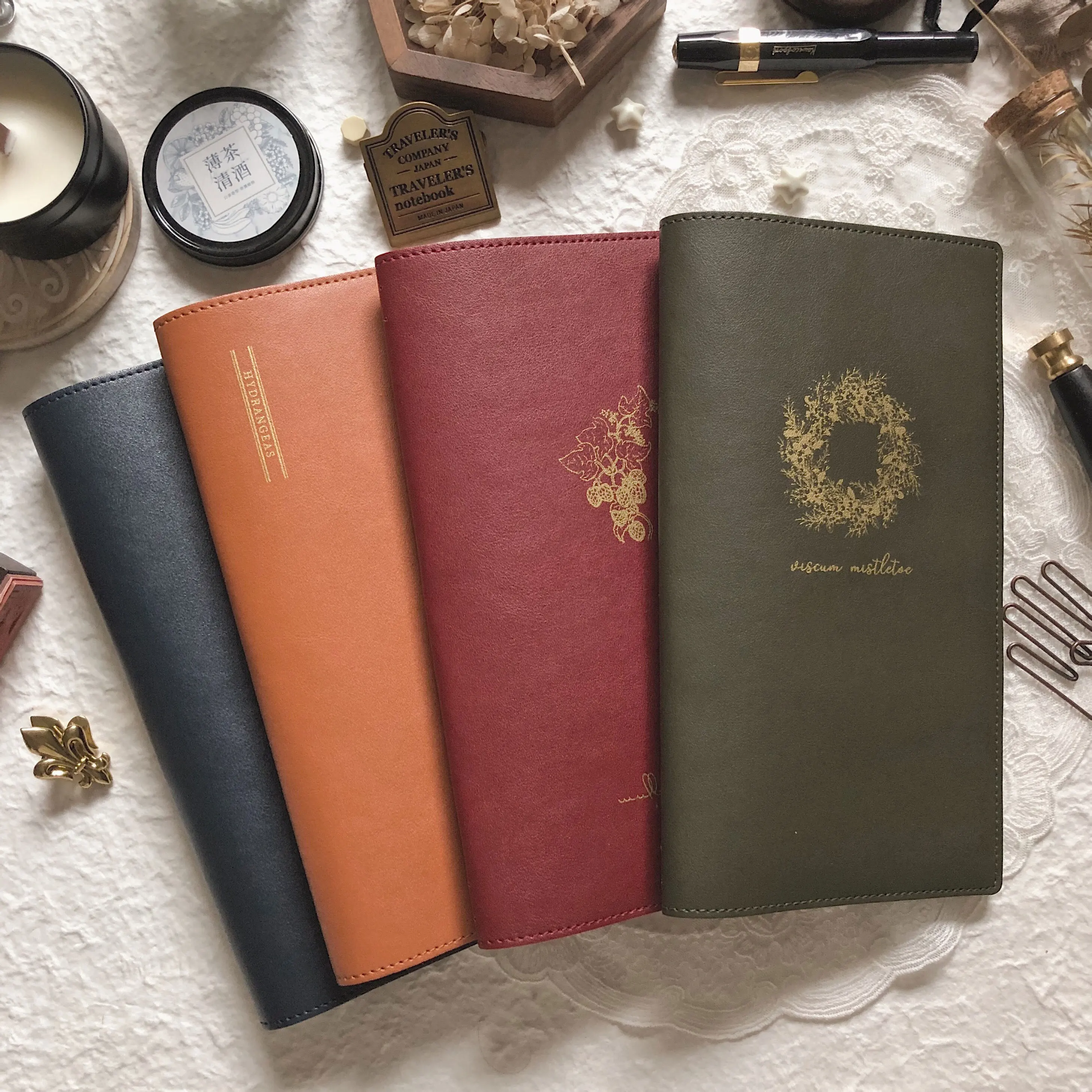 

TN Journal Notebook Gild Print Soft PU Leather Cover Cute Agenda Planner Weekly Plan Office Supplies Korean Stationery