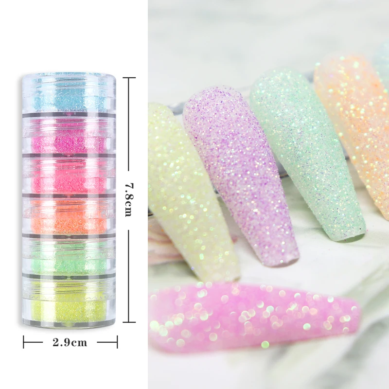 

Sugar Nail Glitter Kit For Nail Art Decorations Sweater Effect Candy Powder Chrome Pigment Dust Manicures Tips RK150080